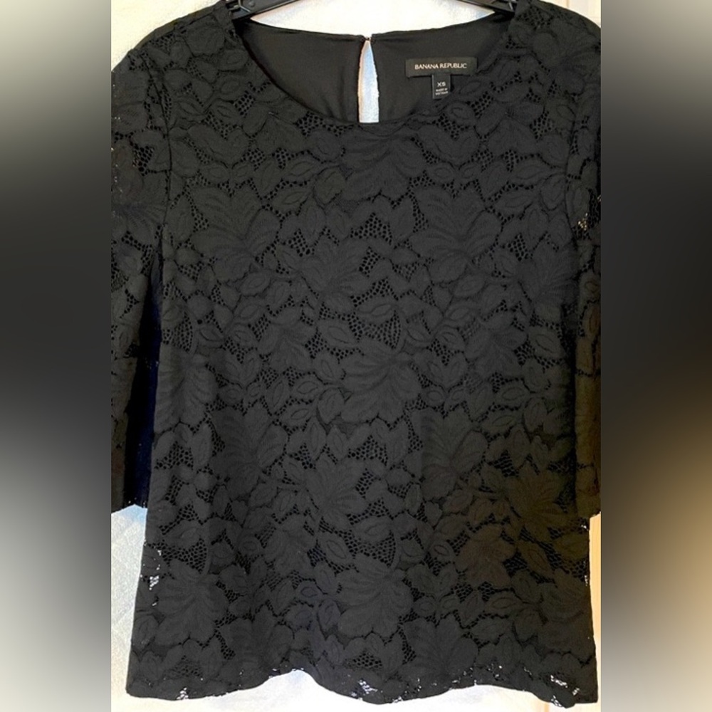 Banana Republic Black Lace Blouse